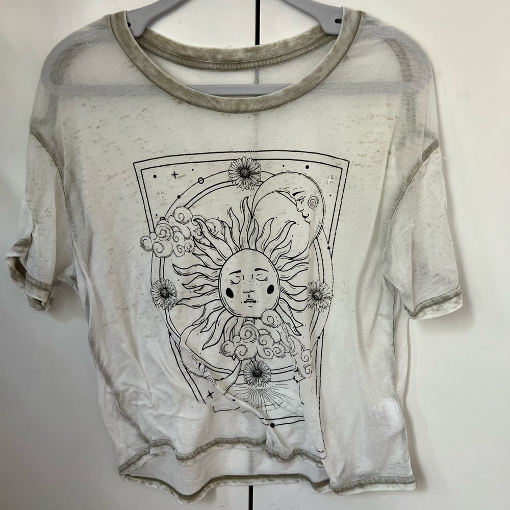 Translucent beach coverup tee